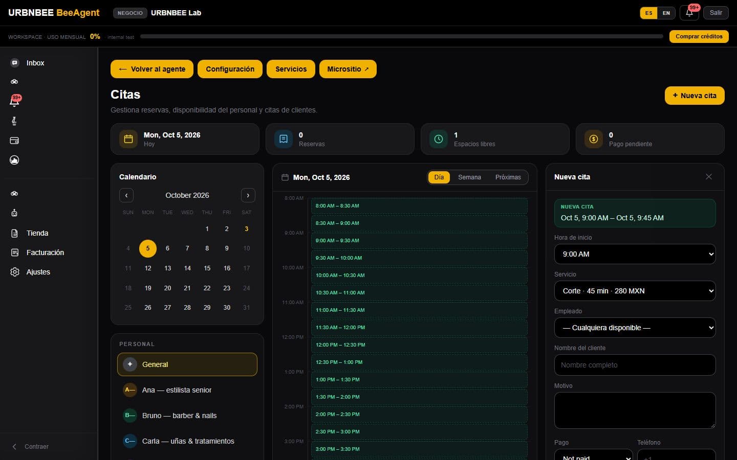 BeeAgent interface as an article visual reference