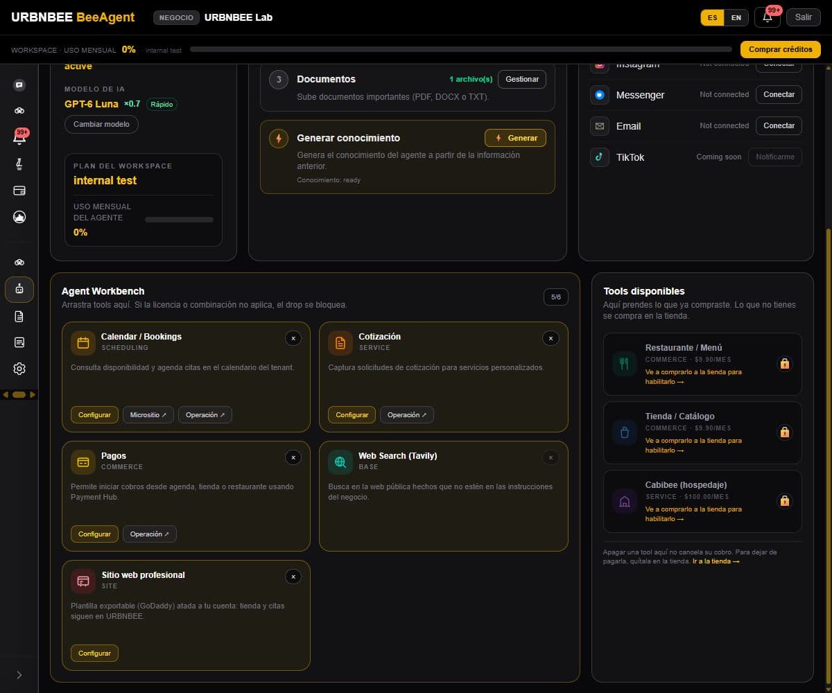BeeAgent interface as an article visual reference